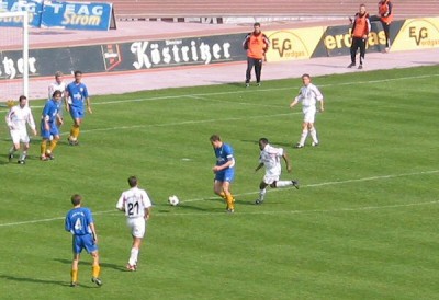  Auch in der 2. Halbzeit berannte der FCC das HFC-Tor.
