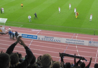 Trotz Niederlage gegen "Zeitspiel Münster" gab es Beifall für die Mannschaft.
