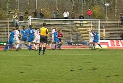 10 Minuten vor Abpfiff schafft Zaccanti nach einer Ecke von Ziegner den Ausgleich.
