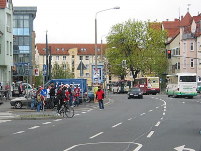 Erfurter Begrüßungskomitee.
