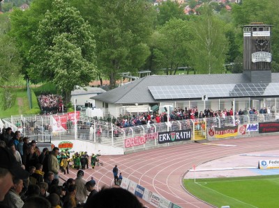 Kurz vor Anpfiff kamen auch noch die Düsseldorfer Fans an.
