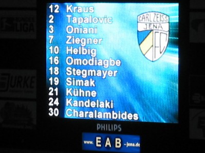 Mal wieder eine neu durchgemischte Startformation beim FCC.
