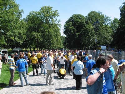 Bevor man die Buga-Besucher kreuzte, wurde man gründlich durchsucht.
