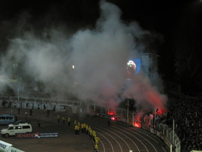 Stimmung im Gästeblock
