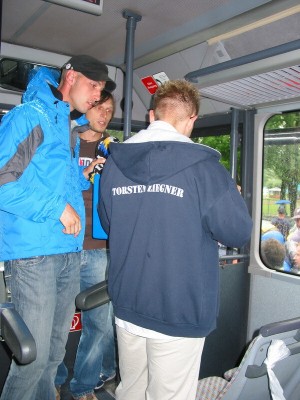 Torsten Ziegner übernahm in unserem Bus die Gesichtskontrolle.
