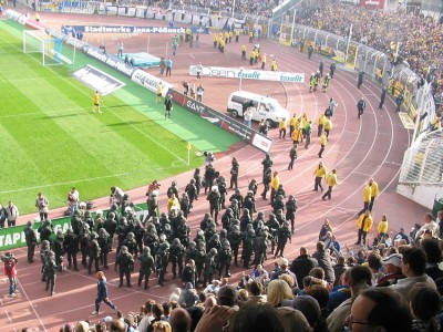 Die Polizei hatte etwas gegen ein Come Together beider Fangruppen
