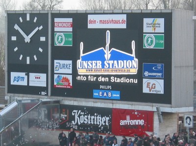 Werbung für die BI "Unser Stadion" 
