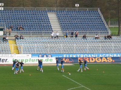 Die Startelf beim Aufwärmprogramm
