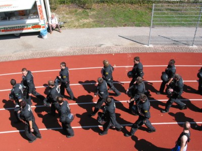 Die ungeliebten Schwarzen machten sich auch im Stadion breit
