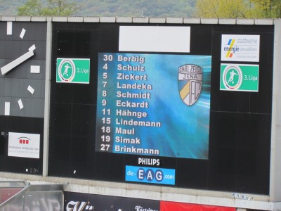 Aufstellung des FCC - Brinkmann in der Startelf
