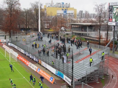 Ein winziges Häufchen FCC-Fans hatte sich auf den Weg gemacht
